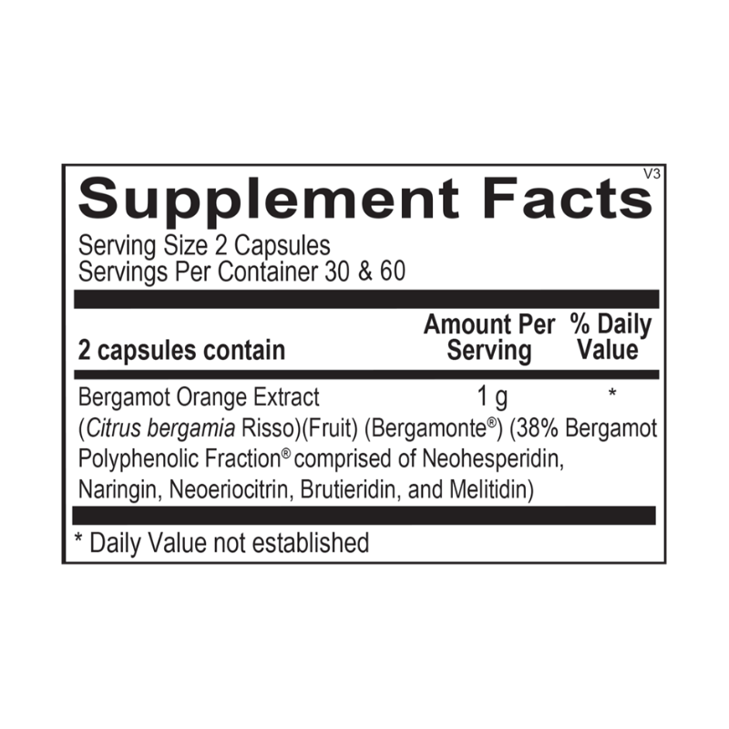 Bergamot BPF Supplement Facts