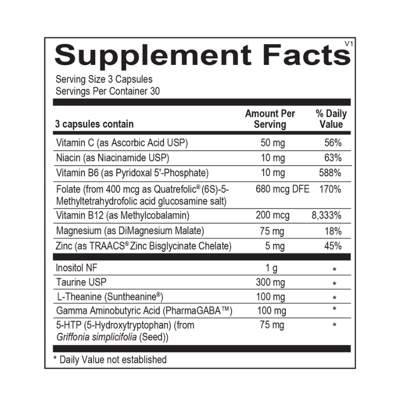Cerenity Supplement Facts