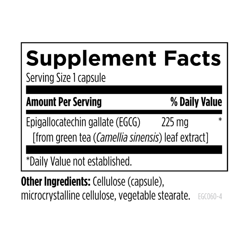 EGCg Supplement Facts