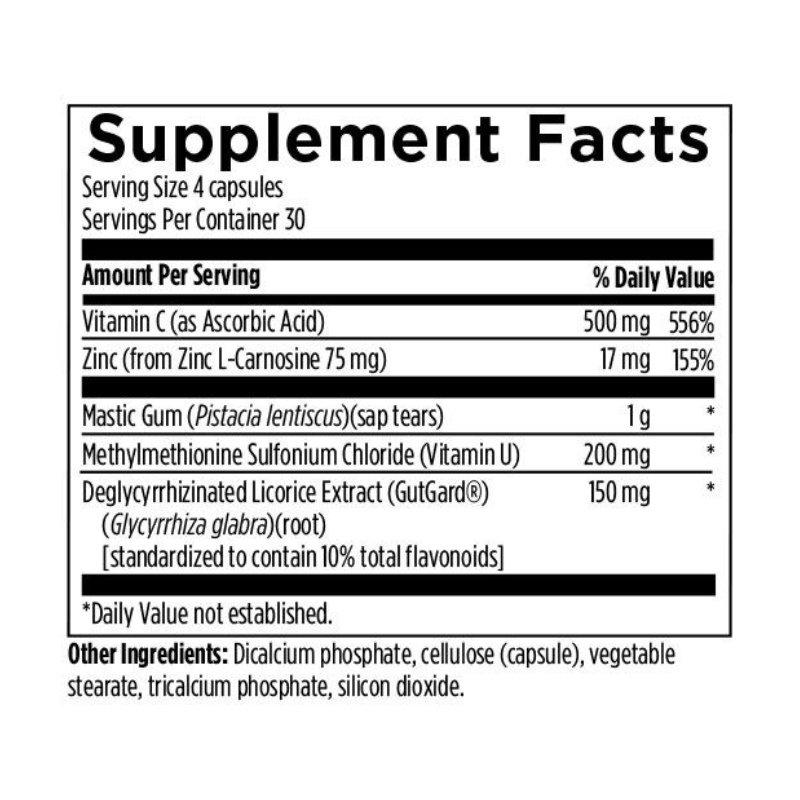 GastroMend-HP Supplement Facts