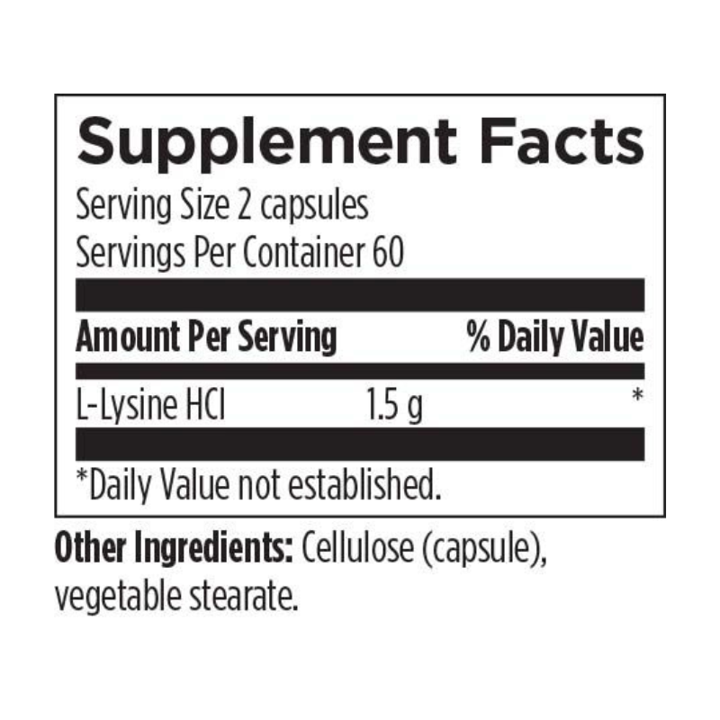 L-Lysine Supplement Facts