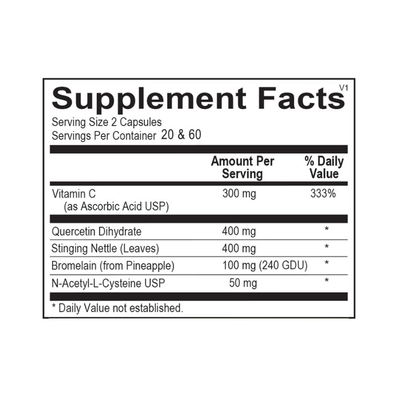Natural D-Hist Supplement Facts