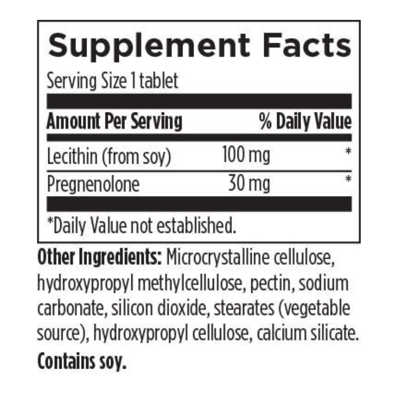 Pregnenolone CRT Supplement Facts