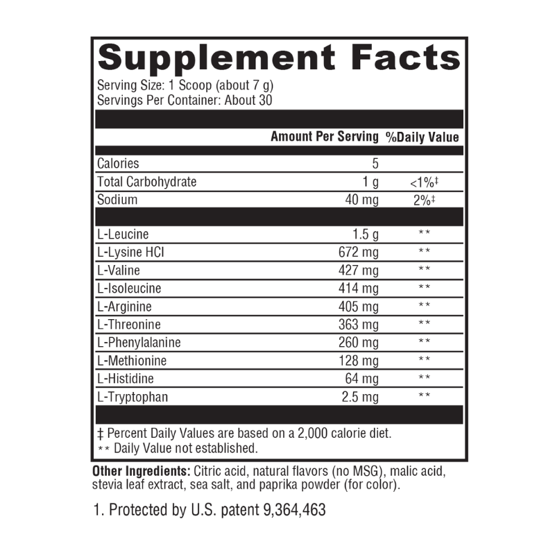 XymoBolX Fruit Punch Supplement Facts