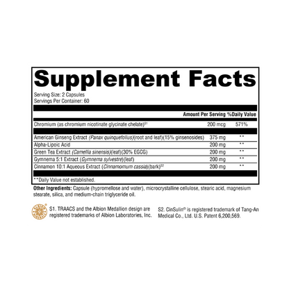 CinnDromeX Supplement Facts