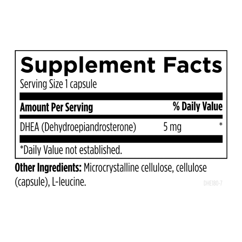 DHEA 5mg Supplement Facts