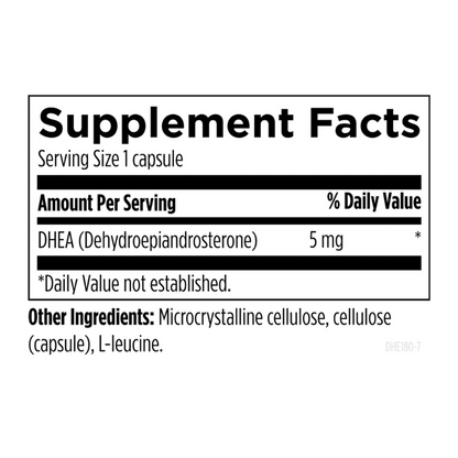 DHEA 5mg Supplement Facts
