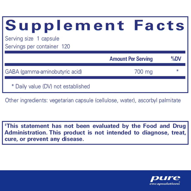 GABA Supplement Facts