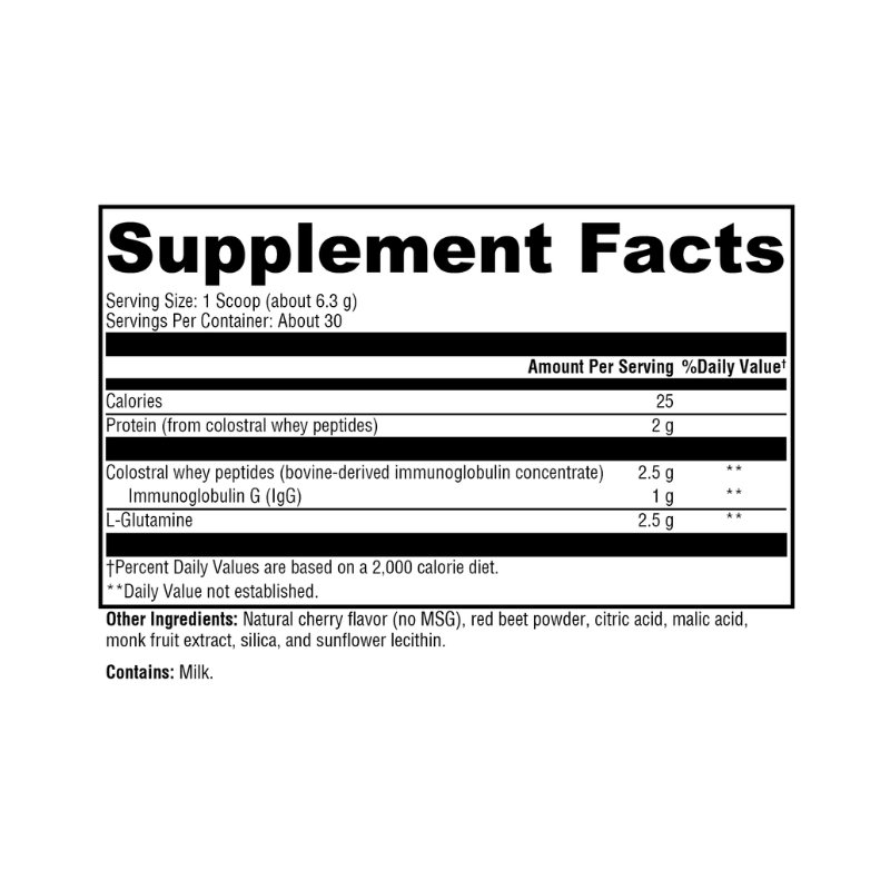 GI Protect Cherry Sugar- & Stevia-Free Supplement Facts