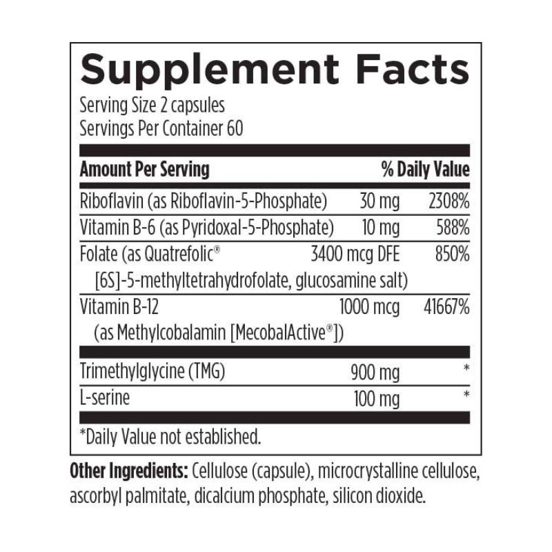 Homocysteine Supreme Supplement Facts