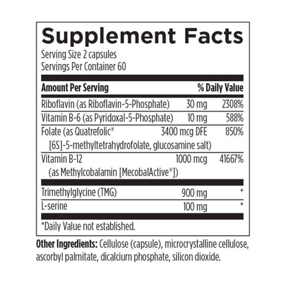 Homocysteine Supreme Supplement Facts