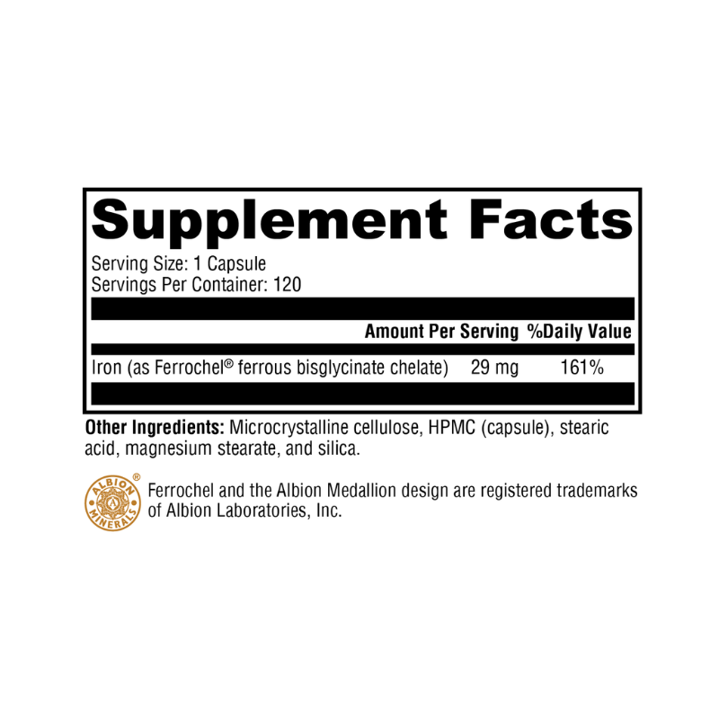 Iron Glycinate Supplement Facts