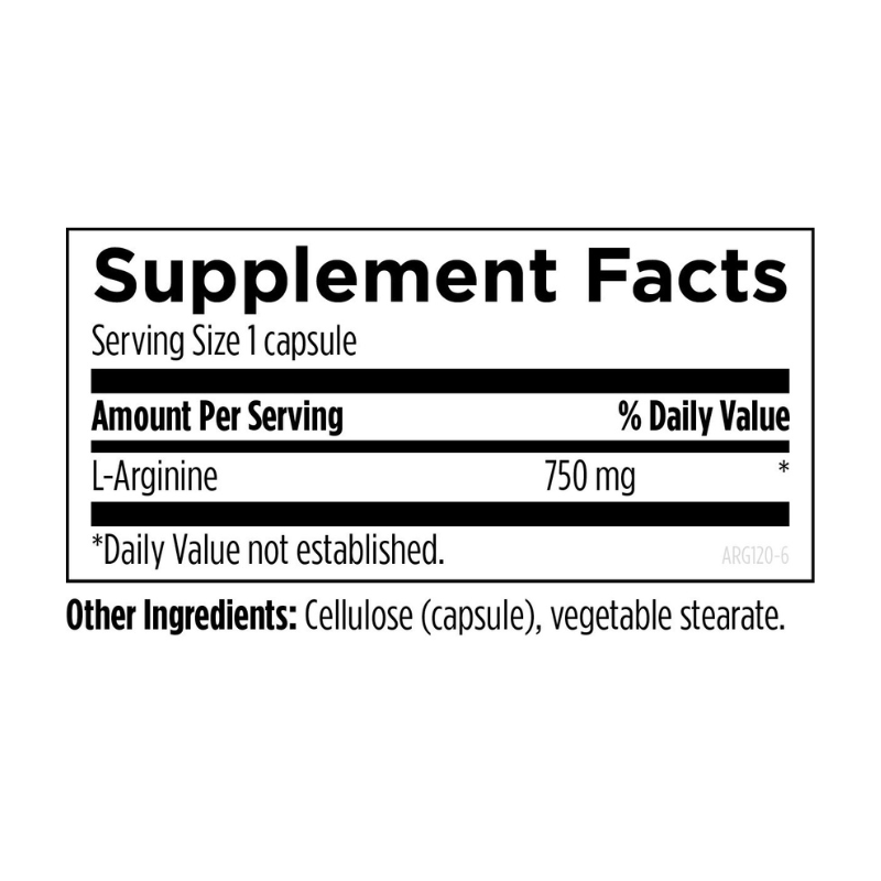 L-Arginine Supplement Facts