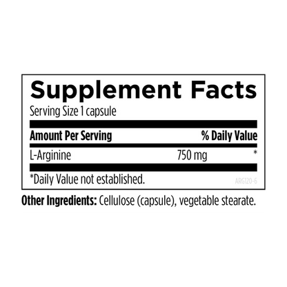 L-Arginine Supplement Facts