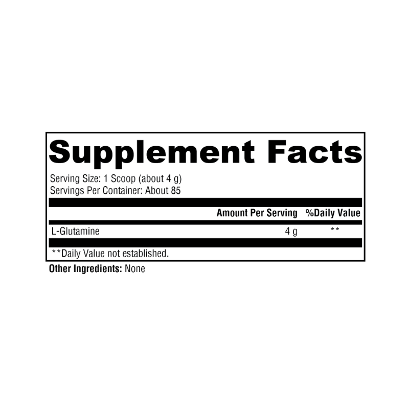 L-Glutamine Xymogen Supplement Facts
