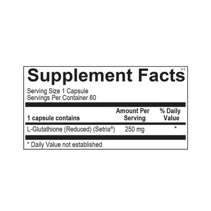 L-Glutathione Supplement Facts