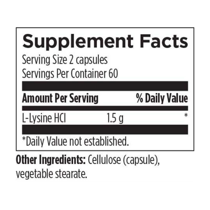 L-Lysine Supplement Facts