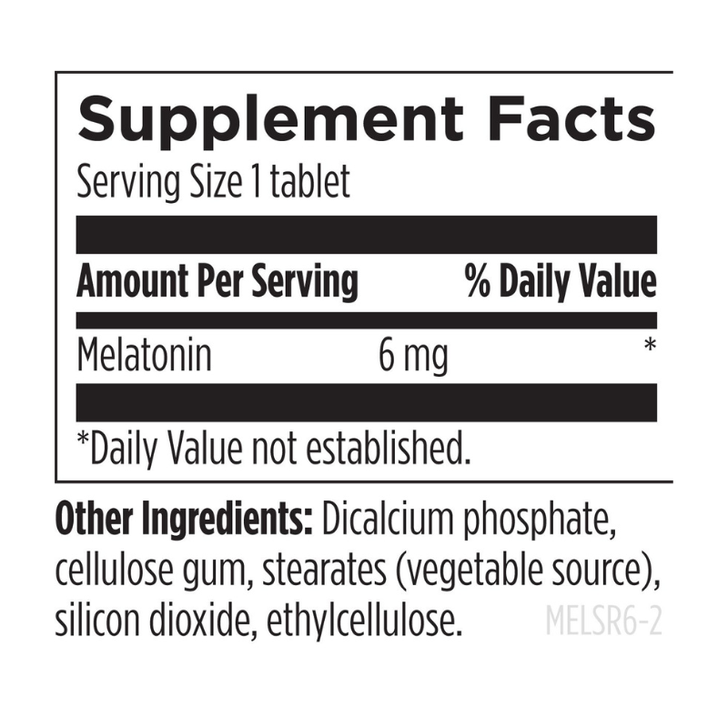Melatonin SRT Supplement Facts