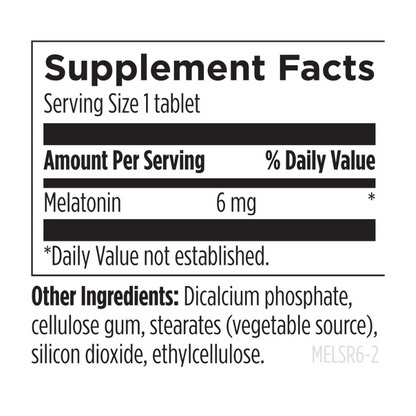 Melatonin SRT Supplement Facts
