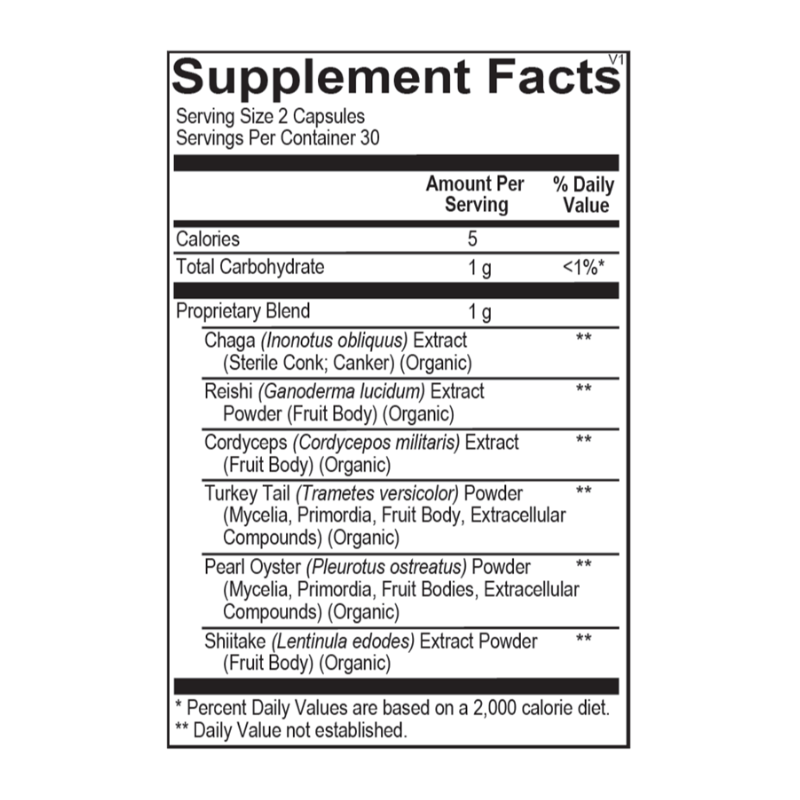 MycoActive Supplement Facts