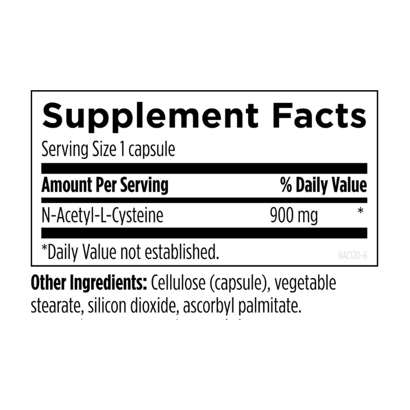 N-Acetyl-L-Cysteine Supplement Facts