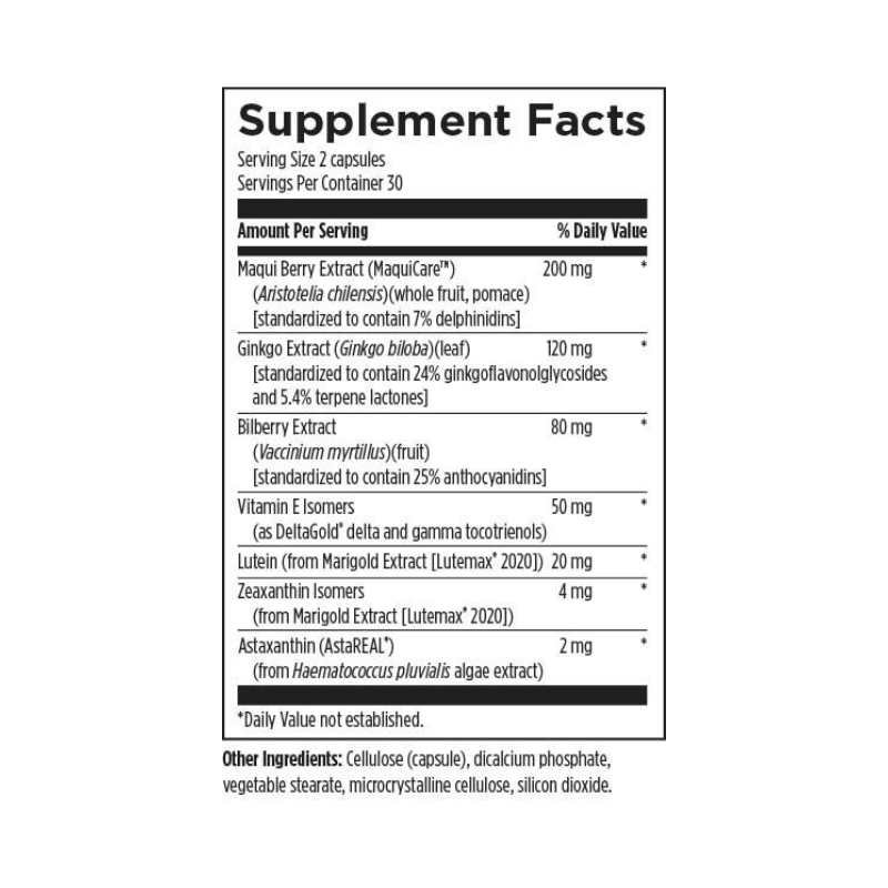 OcuForce Blue Supplement Facts
