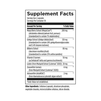 OcuForce Blue Supplement Facts