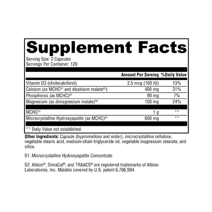 Ossopan MD Supplement Facts