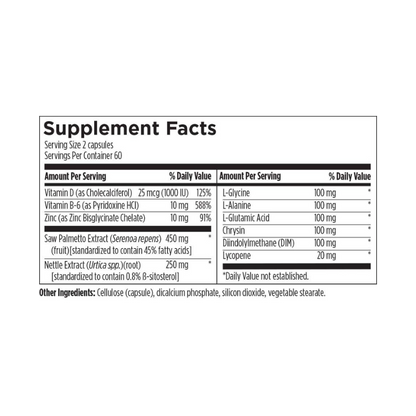 Prostate Supreme Supplement Facts