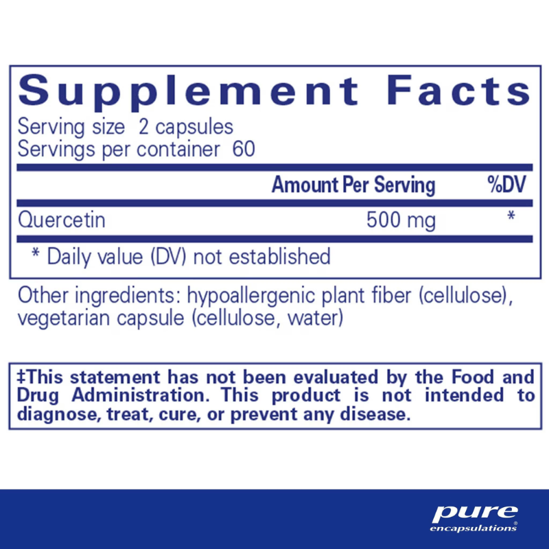 Quercetin Supplement Facts