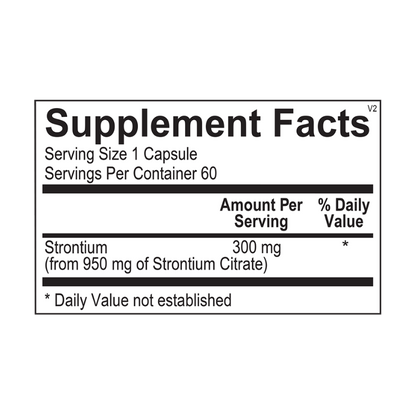 Strontium Supplement Facts