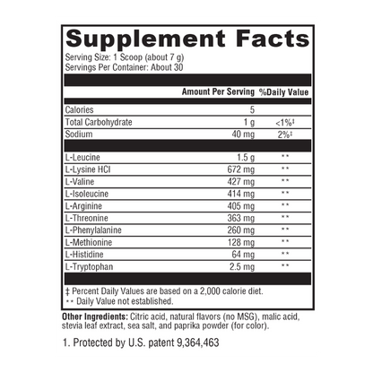XymoBolX Fruit Punch Supplement Facts